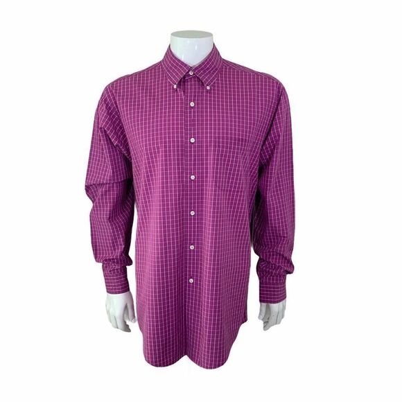 Brooks Brothers Men's Windowpane Button Down Shirt - Picture 1 of 7